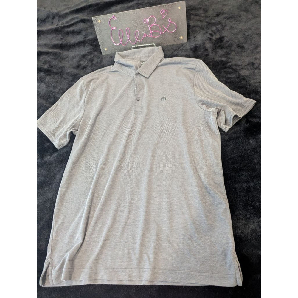 "UC Travis Mathew Golf Gray Polo L * Flaws